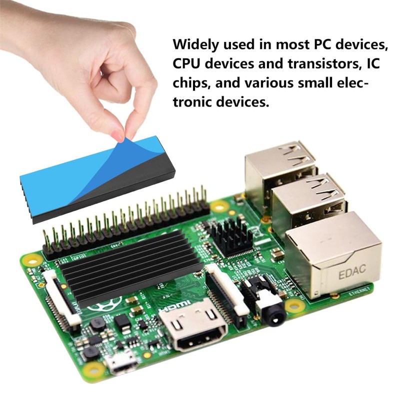 Aluminium Heatsink, Pack of 4 Heatsink, Heatsink with Heat-Conductive, Aluminium