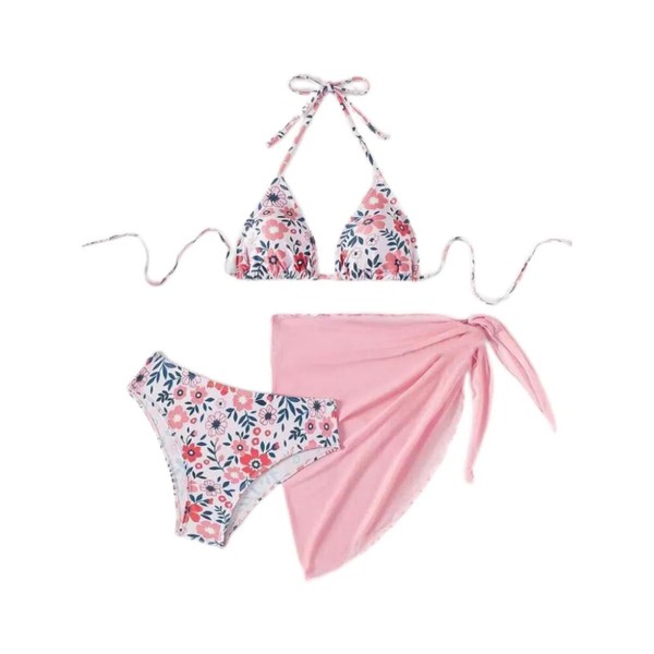 MUNSKT Women's Bikini Sets Floral Pattern, Bikini Top, Triangle Bottom