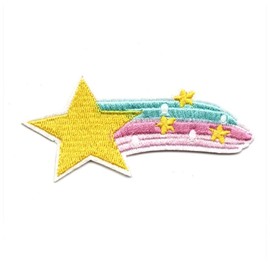 Star Rainbow Retro Vintage 80s 90s Iron On Patch Applique Girls Kids 3505