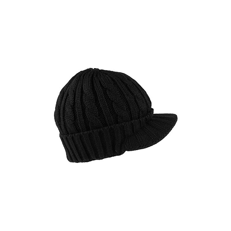 Jaxon & James Cable Knit Peaked Beanie Hat - Black