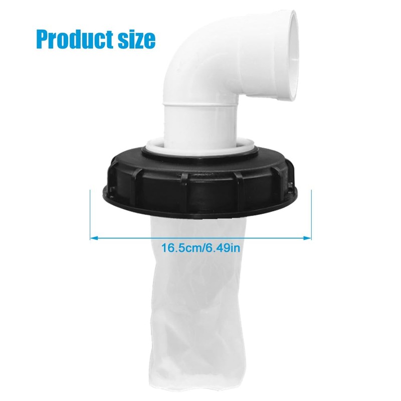 mizikuu 90° IBC Lid Filter, 163 mm Nylon Rainwater Filter,