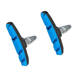 Ruayia Brake Shoes for V-Brake, 1 Pair of Bicycle Brake Shoes 70 mm, High Braking Performance Brake Shoes for Side Pull Brake, V-Brake, 2-Piece Brake Pads Brake Shoe Set with Bolts - Black and Blue