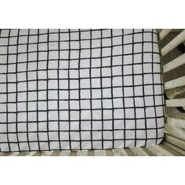 NODNAL CO. Fitted Crib Sheet - 100% Cotton for Baby Girl/Boy Nursery Bedding - Gender Neutral Patterns and Colors - Unisex for Standard Baby or Toddler Crib Mattress (Modern Grid)