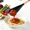 Cooking Spoon 2-Pack: Multi-Function Wood Handle Silicone Spatula Spoon &