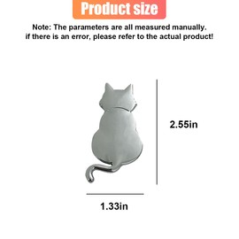 ZIMISI 3D Cat Metal Car Sticker Decal, Cute Animal Vehicle Bumper Badge Sticker, Universal Waterproof Automotive Exterior Decoration Emblem Accessory for SUV, Truck, Motorcycle (Silver)