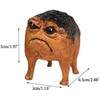 RIBJSHE Weird Queer Grumpy Frog Statue Ugly Angry Toad Statue