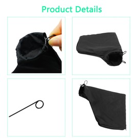 Generic 4 Pcs Dust Collection Bag Dust Bag Black Suitable for 255 Miter Saws With Zipper And Wired Adjustable Bracket for Tank Belt Sander, Edge Planer, Diagonal Saw-Black,Table Saw Miter Saw