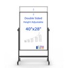 Rolling Whiteboard on Wheels, Double-Sided Magnetic Dry Erase Board with