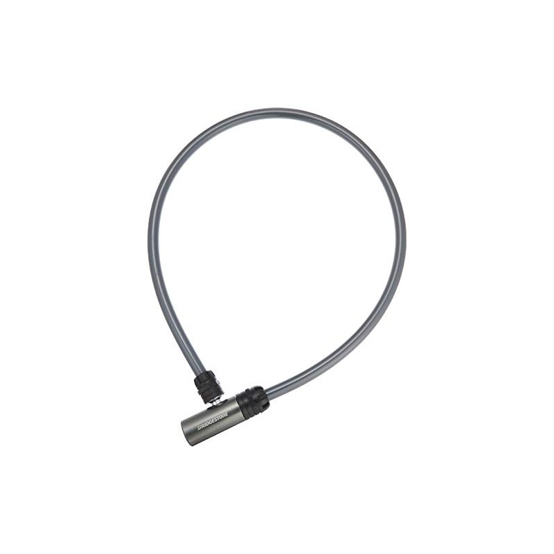 Bridgestone WL-AD.B Allock Bicycle Key Wire Lock, Dark Gray, Anti-Theft