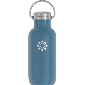 Lifefactory 16-Ounce Stainless Steel Vacuum-Insulated Sport Bottle, Dark Denim