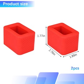 TNAIYH Car Seat Belt Buckle Holder, 2PCS Silicone Vehicle Seatbelt Buckle Booster for Kids, Automotive Seatbelt Fasten Holder Makes Receptacle Upright for Easy Access, Universal Fit (Red)