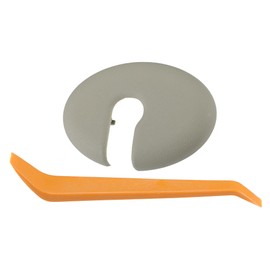 TUCKBOLD Makeup Mirror Cover Sun Visor Cap Clip for Toyota Corolla Robust No.7431852020B1 | Front Left Side Sun Visor Bolt Cover Grey with Flat Pry Bar 1 Set