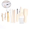 CORHAD 10pcs Stainless Steel Clay Tools with Wood Handles for