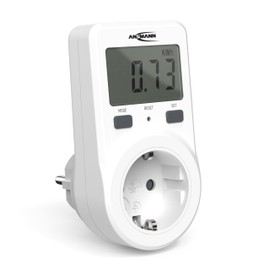 ANSMANN Digital Compact Energy Cost Meter APM 1 Power Consumption Meter Energy Check / Electricity Meter up to 3680 W Includes Memory Function and Integrated Touch Protection Energy Saving Energy