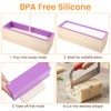 2 Pcs Rectangular Loaf Soap Molds Kit with Wooden Box,