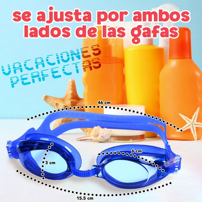 J.H. Company Gogles Natacion Profesional Antivaho Proteccion Uv 10181
