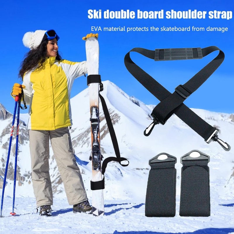 NHQ Ski Carrying Strap, Ski Strap for Carrying, Ski Carrying