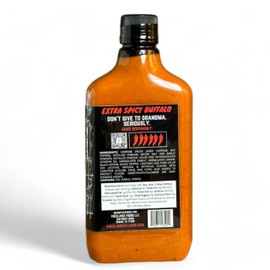 Extra Spicy Buffalo Sauce, 12 Fl oz Bottle of Extra Spicy Buffalo Sauce with Ghost Chili - Bold, Spicy, Buttery Flavor Perfect for Wings, Dressings, Dips and More