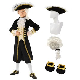 Morph Founding Fathers Costume Kids - Benjamin Franklin Kids Colonial Costume Boys - Colonial Day Costumes Boy Small