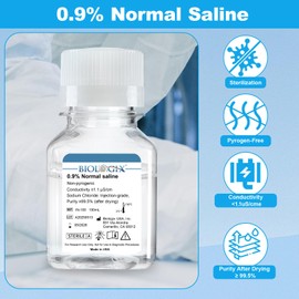 CryoKing 0.9% Normal Saline Solution, 100ml SPSS Buffer, 0.1 Filtration Sterilized, Lab Buffer, 100ml/Bottle