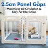 Qoility Clear Acrylic Dog Playpen with Door for Puppies &
