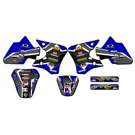 2000-2008 TTR 90 Podium Blue Senge Graphics Base Kit Compatible with Yamaha