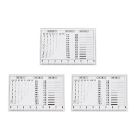 HARFINGTON 3pcs High Precision SEC Size Estimation Chart 83x58mm 0.16mm Covered Transparency Flaw Detection Film Ruler for Diameter Area and Line Width Defects Measuring