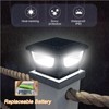 Sumaote Solar Post Lights, 6000K Cold White Solar Post Cap