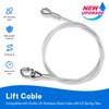Creative.C 2Pcs Lift Cable Replacement for Gorilla Lift Stainless Vinyl