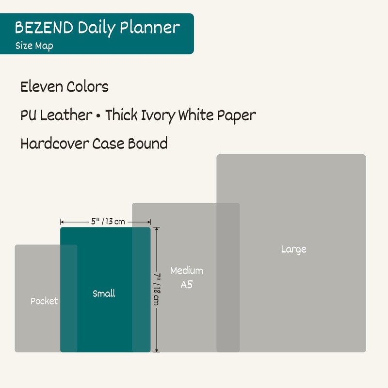 BEZEND Academic Diary 2026-2027 Page A Day (Sept'26-Dec'27) Compact 18