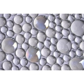 Bazare Masud 310 g Glass Nuggets White Mix in 3 Different Sizes 12-35 mm Muggle Stones Translucent Partially Iridescent Approx. Pack of 70