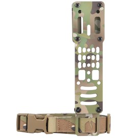 Guayma Drop Leg Holster Adapter Duty Belt Accessories for QLS Kit,Modular Holster Adapter with Thigh Strap Airsoft Tactical Police Gear,Camo