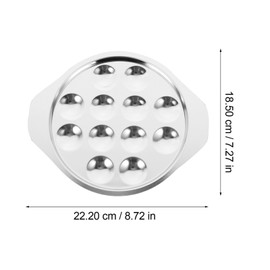 OSALADI Metal Escargot Dish Snail Platter Escargot Snails Plates Escargot Baking Dish Escargot Plate For Home Restaurant (2Pcs 12 Holes)