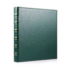 WOT I Deluxe Trading Card Binder, 540 Pockets Collectible Card Binder Sleeves, Refillable Leather 3 Ring Binder with Double Sided Pockets for Holding Cherished Cards - Green