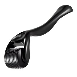 Rodillo Facial Dermaroller Crecimiento Pelo Barba Dermaroller Rodillo Facial Estimula la Producción de Colágeno Promueve el Crecimiento Pelo Barba y Rejuvenecimiento de la Piel Facial Cuidado Facial (Negro 1 Pieza)