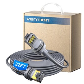 VENTION Starlink Gen 4 Cable, Up to 10Gbps, IP68 Cat 7 35ft, Compatible with Star Link Gen 3, 32/50/75/100/150ft Starlink Ethernet Replacement & Extension Cable, High-Speed Waterproof UV Resistant