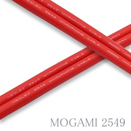MOGAMI 2549 RCA Audio Line Cable, Set of 2, REAN (NEUTRIK) NYS366BG (Red, 15.7 inches (40 cm)