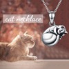 ONEFINITY Cat Urn Necklace for Ashes Sterling Silver Cat Keepsake