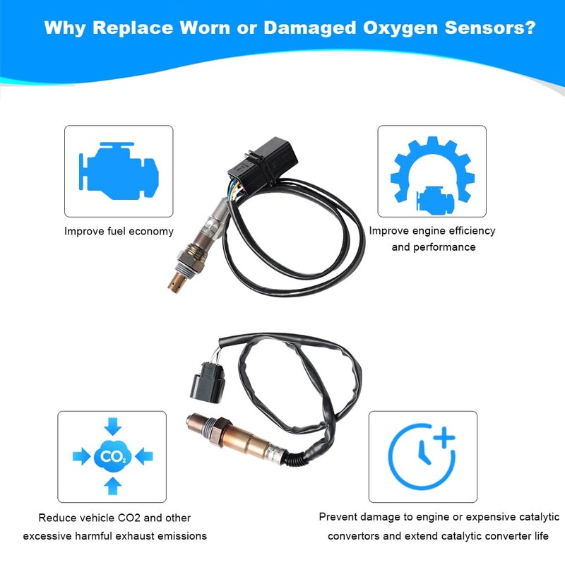 JDMON 2PCS Oxygen O2 Sensor Upstream Downstream Replacement for 2004-2009