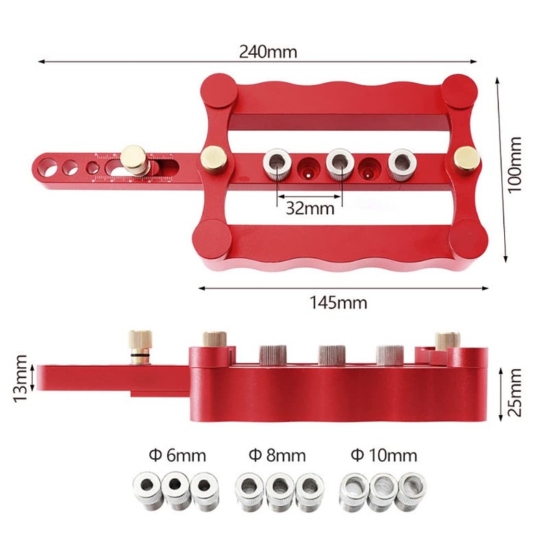 Joywayus Self Centering Dowelling Jig Wood Dowel Hole Drilling Guide