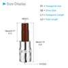 CoCud Hex Bit Socket, Metric 6mm Bit 1/4" Drive 1.5"