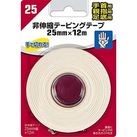 Mueller Non-Elastic Taping Tape for Wrists, 1.0 in x 39.2 ft (25 mm x 12 m), Pack of 1