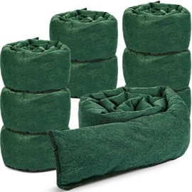 10 Pcs Water Barrier 5 ft x 6.5 Inch Flood Barriers for Home Reusable Absorbent Flooding Prevention Barriers Sandless Sandbags for Home Door Garage Basement