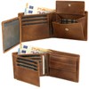 Fa.Volmer® #VO19 Men's Leather Wallet in Landscape Format Brown /
