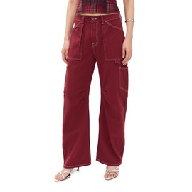 Lioness Women's Miami Vice Jeans, Cherry, Red, M