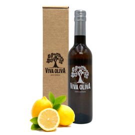 Viva Oliva Sicilian Lemon White Balsamic Vinegar - 375ml (12.7oz) - Premium Quality - 100% Natural - Barrel Aged Gourmet Balsamic from Modena, Italy