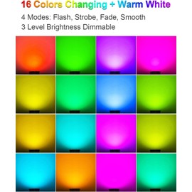 ZUCKEO RGB Low Voltage Landscape Lights LED Color Changing Well Lights, Outdoor In Ground Light 12-24V Landscape Lighting for Garden Yard Pathway, 2Pack