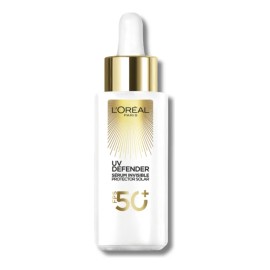 L'Oreal Paris UV Defender Sérum Invisible Protector Solar Diario FPS50+ Protege de los Rayos UV, Anti Manchas y Previene Líneas de Expresión, 30ml.