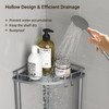 ELYKEN Corner Shower Caddy Standing, 3 Tier Rustproof Metal Shower