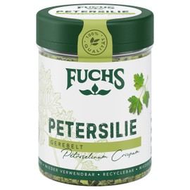Fuchs Gewürze - Petersilie gerebelt - kräutrige Note für Eierspeisen, Gemüse und Salate - natürliche Zutaten - 10 g in wiederverwendbarer, recyclebarer Dose